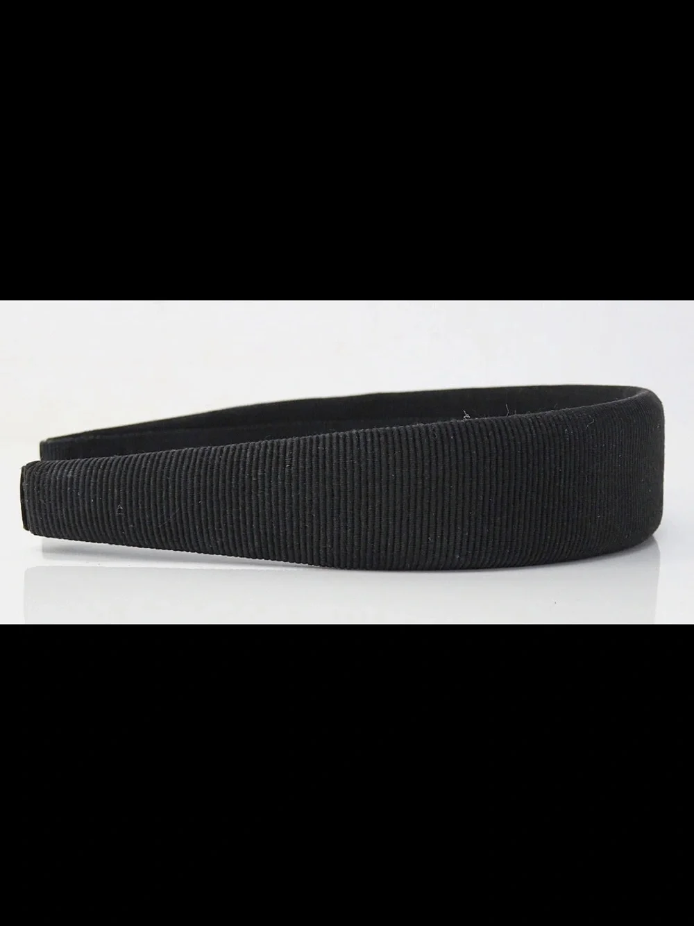 Salvatore Ferragamo Black Headband with Gold Logo Hardware